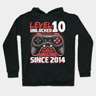 10th Birthday Gamer 10 Year Old Bday Boy Ten Son Hoodie